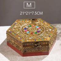 ราคา กล่องไม้ ปิดทอง กล่องเก็บของ เดินเส้น ตลับไม้ (21006550632)