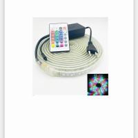 ราคา ไฟเส้นLED พร้อมปลั๊กเสียบ Strip 220V 5050 60 เม็ด เมตร 5M ชุดกาว กันน้ำ IP67 ไฟตกแต่ง ไฟติดบ้าน (16450758586)