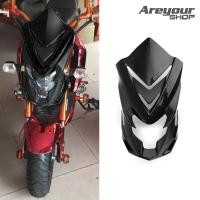 ราคา Areyourshop ม่านบังลม ครอบไฟหน้า สำหรับ Honda MSX125 2013 2014 2015 2016 Honda MSX125SF 2016 2017 สีดำ (16263445678)
