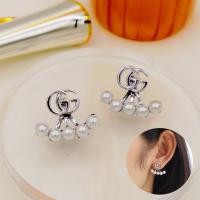 ราคา WFH ต่างหูผู้หญิง ต่างหูแบรนด์เนม ชาแนล ต่างหูเรียบหรู สีทอง สีเงิน FE164 (17956408288)