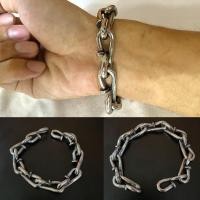 ราคา สร้อยข้อมือ โซ่ตะปู ตะปู เลสเงิน สแตนเลสแท้100 (20954190848)