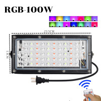 ราคา สปอร์ตไลท์ LED RGBพร้อมรีโมท50W100Wไฟหลากสี ไฟน้ำท่วม SPORT LIGHT หลอดไฟสปอร์ตไลท์ IP67 แสงกลางแจ้ง (18328259107)