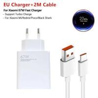 ราคา เครื่องชาร์จ Xiaomi 67W อแดปเตอร์ชาร์จแบตเตอรี่ความเร็วสูงเทอร์โบ EU พร้อมสายเคเบิลชนิด C 6A เหมาะสำหรับ Xiaomi Mi 13 12 11 Ultra Lite 12 T Pro C Type สาย Usb Note 12 Redmi Turbo (20785925870)