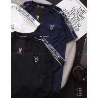 ราคา พร้อมส่ง เสื้อยืดเพย์บอย playboy ดีเทลแขน ผ้าคอตตอล (17986171435)