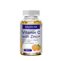 ราคา แคปซูลวิตามินซีพร้อมสังกะสี ส่งเสริมสุขภาพร่างกายและผิวหนังโดยรวม และส่งเสริมการดูดซึมธาตุเหล็กและการเผาผลาญ (21235856291)