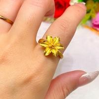 ราคา แหวนรูปดอกไม้แบบใหม่แหวนทองคำทรายเวียดนามรูปดอกกุหลาบสีไม่ตก999เครื่องประดับทองเทียมชุบทองสำหรับผู้หญิง (15852543047)