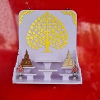 ราคา หิ้งพระ หิ้งพระติดผนัง พระพิฆเนศ ท้าวเวสสุวรรณ หิ้งไอ้ไข่ ต้นโพเรียกทรัพย์ หิ้งพระราหู ชั้นวางพระ หิ้งสีขาว หิ้งคอนโดH1 (11637980828)