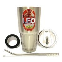 ราคา GF แก้วเยติ เก็บอุณหภูมิ ร้อน เย็น ลาย LEO ลีโอ สีแสตนเลส ฟรี หลอดแสตนเลสพร้อมแปรงล้าง ยางรองแก้ว คละสี (1006894482)