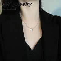 ราคา จี้ทรงสี่เหลี่ยมสองด้านสร้อยทอง18K แบบญี่ปุ่นและเกาหลีใหม่ (17196426914)