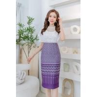 ราคา NK กระโปรงลายไทย เอวสูง ทรงดินสอ (20304381609)