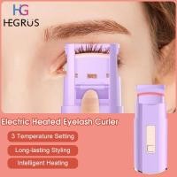 ราคา HEGRUS Electric Eyelash Curler การควบคุมอุณหภูมิอัจฉริยะ Heated Strong Curling Eye Lashes Curler Eyelash Clip Eyelash Makeup Tool Long Lasting Curl Electric Heated Eyelash Curler (15504296929)
