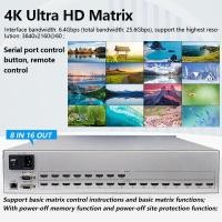 ราคา Matrix Switch HDMI2 0 8x16 4K 60Hz HDCP2 2 Profesional Rack HDMI compatible Splitter 8 in 16 out with HDMI Audio Video Switcher (19535853337)