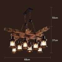 ราคา อุตสาหกรรม Vintage โคมไฟระย้า Bar Cafe ร้านอาหารห้องรับประทานอาหาร Light เรือ Wooden โคมไฟห้องนั่งเล่นโคมไฟไฟหน้า (20241499544)