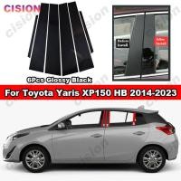 ราคา 6ชิ้นตรงกลางประตูรถสีดำมันวาว B C ฝาครอบเสาเอฟเฟกต์กระจกรถยนต์ Toyota Yaris XP150แฮทช์แบค2014 2023หน้าต่างคอลัมน์หน้าต่างพีซีสติกเกอร์วัสดุ (20502307108)