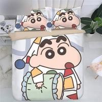 ราคา 3in1 ชุดเครื่องนอน ผ้าปูที่นอน ปลอกหมอน ผ้าห่ม ลายการ์ตูนชินจัง สะดวกสบาย สําหรับห้องนอน (20303906593)