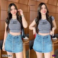 ราคา TW19363 กางเกงกระโปรงแต่งกระดุมหน้า (20916949718)