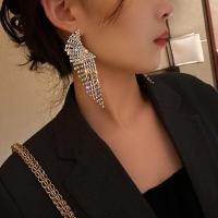 ราคา 925 เงินเข็มอารมณ์เพชรเต็มปีกนางฟ้าต่างหูต่างหูพู่ยาว925 silver needle temperament full diamond angel wings earrings long tassel earrings (6737032833)