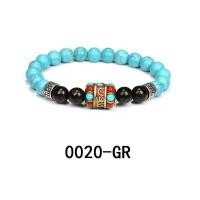 ราคา 8MM Turquoise Six character Mantra Buddhist Beads Wooden Beads Scripture Bracelet (15790100244)