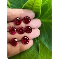 ราคา ทับทิมของเทียม สีแดง RED CREATED RUBY BRILLIANT COLOR CORUNDUM ROUND 6 50MM 6 PCS (8571371293)
