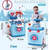ราคา โปรเเรงของเล่นคุณหมอ ชุดกระเป๋าคุณหมอ มีล้อลาก มีเสียงเพลง ไฟกระพริบ สะพายได้ (9241177612)