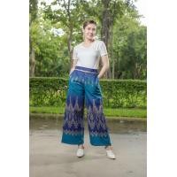 ราคา กางเกง ลิซ่า ผ้าฝ้ายลายไทย ทรงคุณนายขาน มี 3 ขนาด M L Xl (20566770745)