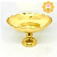 ราคา พานทองเหลือง แท้ ขอบหยัก พานจีบ ขนาดกลาง (7366078615)