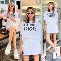 ราคา เซทเสื้อคอกลมแขนสั้น ทรง oversize มาพร้อมกับกระโปรงทรงสอบสั้น ชุดเซต ชุดเซ็ท Yunaka (19747628458)