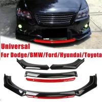 ราคา รถยนต์ 4 ชิ้นหน้ากันชนริมฝีปากบอดี้ชุดสปอยล์แพ็คแยกชิ้น Diffuser แดงขาวคาร์บอนไฟเบอร์ด้านหน้า Lip กันชน (19587910511)