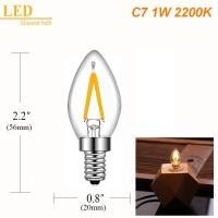 ราคา 2W 4 W Led Filament Bulb E14 Warm White Tubular Candle Bulb Dimmable Vintage Light Bulbs Interior Mentol Lampu (15110234138)