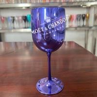 ราคา Moet Chandon Champagne Flute Steel Goblet Champagne Cup Wine Glass tail Glass Creative Metal Wine Glass for Bar Restaurant (20419669139)