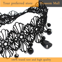 ราคา ดอก ผ้าพันรอบคอลายลูกไม้โกธิควินเทจสำหรับผู้หญิงสร้อยคอโช้คเกอร์จี้คริสตัลสีดำสร้อยโชคเกอร์ลูกปัดโลลิต้า (20316355767)