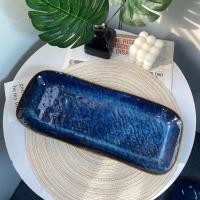 ราคา จานเปล จานใบใหญ่ จานข้าวผัด จานใส่อาหารทะเล จานเซรามิคสีน้ำเงิน จานร้านอาหาร มี 3 ขนาด (19578320804)