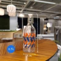 ราคา ขวดแก้วมีจุกล็อก IKEA ขวดน้ำ ขวดจุก Bottle with stopper ขวด อิเกีย (19343376345)
