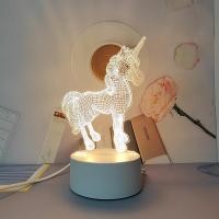ราคา Christmas 3D Night Light Acrylic Pattern USB Creative Gift For Children And Parents LED Table Lamp For Bedroom Bedside (20689523529)