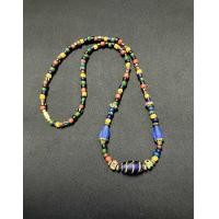 ราคา สร้อยคอลูกปัดโบราณหลากสีหินทราวดี (18169944300)