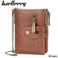 ราคา Baellerry กระเป๋าสตางค์2022กระเป๋าหนังหรูหราแท้ผู้ชายใหม่กระเป๋าสตางค์แบบสั้นมีซิปกระเป๋าเก็บบัตร Dompet Koin สายโซ่สำหรับผู้ชาย (17097942257)