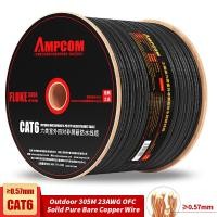 ราคา สายเคเบิลเครือข่าย30M 50M 100M23AWG OFC ลวดทองแดงบริสุทธิ์ CAT6 CAT5E 550MHz UTP PVC CMR สายเคเบิลเครือข่าย (18510522338)