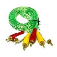 ราคา ถูกที่สุด สาย RCA 6 หัว สาย AV เข้า 3 ออก 3 หัวทอง แบบใส ยาว 1 5 m (2718884811)