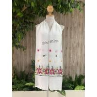 ราคา ผ้าพันคอ ผ้าคลุมไหล่ งานปัก ผ้าบางเบา คลุมได้ทุกโอกาส ลายดอกไม้ (20020035214)