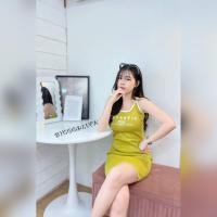 ราคา SpinnyHouse เดรสไหมพรม เดรสสายเดี่ยว มินิเดรส เดรสเกาหลี เดรสทรงรัดรูป สายด้านหลังไขว้น่าร้าก รุ่น ซัมเมอร์ (18539388804)