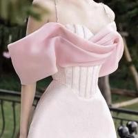 ราคา 2023 Fujia Qianjin ชุดเดรสสายรัดไหล่เฉียงออร์แกนเลื่อมสีชมพู (20154850135)