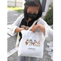 ราคา กระเป๋าผ้าดิบสกรีนลายน่ารัก ผ้าดิบลายสองแท้ ใบใหญ่จัมโบ้ ตัดเย็บเนียบ เกรด AAA งานไทย ส่งจากไทย (14370321386)