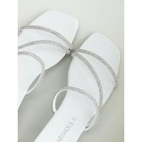 ราคา รองเท้าแตะแฟชั่นคาดสายเพชร 3เส้น เบอร์ 36 42 รหัส Zเพชร (18045653966)