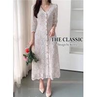 ราคา M 4XL The classic เดรสยาวงานปัก ใช้ผ้าไหมดิ้นทองปักลวดลายดอกไม้เนื้อแน่นลายชัดสีสวย (18880389484)