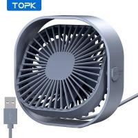 ราคา TOPK Desk Fan USB Desk Fan Mini Fan Quiet Operation 360 Rotatable Head for Home Office Bedroom Table and Desktop (19078144469)