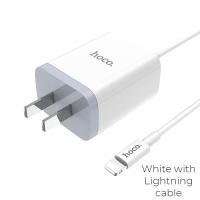 ราคา Hoco C50 สายชาร์จพร้อมปลั๊ก 2 USB จ่ายไฟ 2 1 Max เสียบชาร์จพร้อมกันได้ สายยาว 1 เมตร Luster sharp dual port Charger Set (14567942553)