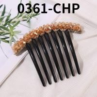 ราคา Korean version is simple in temperament and the inverted Crystal Beaded hair comb is anti skid The insertion comb is versatile and elegant (16074233974)