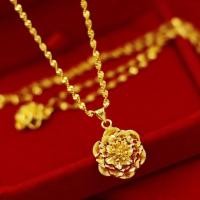 ราคา HIALAMAสร้อยคอทองพร้อมจี้สร้อยคอระย้าชุบ ยาว 18 นิ้ว24K GOLD NECKLACE (12363409683)