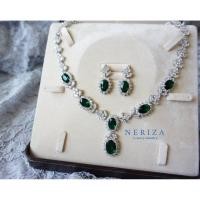 ราคา Neriza Jewelry ชุดเครื่องประดับเพชรสังเคราะห์ประกายไฟเทียบเท่าเพชรแท้ จัดส่งฟรีพร้อมกล่องNZC042 (13105370262)