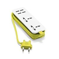 ราคา EU Power Strip With 4 USB Portable Extension Socket Euro Plug 1 5m Cable Travel Adapter USB Smart Phone Wall Charger Desktop Hub (8646939837)